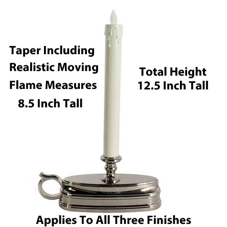 Luminara Window Candle Battery Operated 12 Inch Nickle Finish - Timer ...