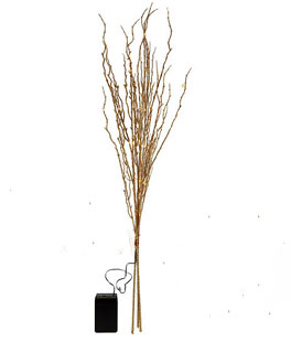 Battery Operated LED Gold Glitter Branch - 36 Inch 60 LED's - Timer