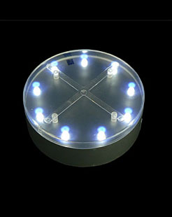 Floral Light Base -  4 Inch 9 LED Uplight - Remote Control and AC Adaptor Sold Separately