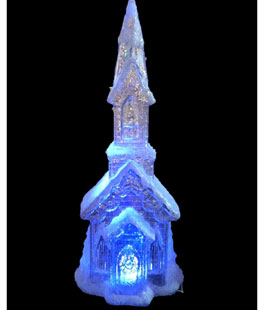 LED Resin Church - 21.5 Inch Battery Operated