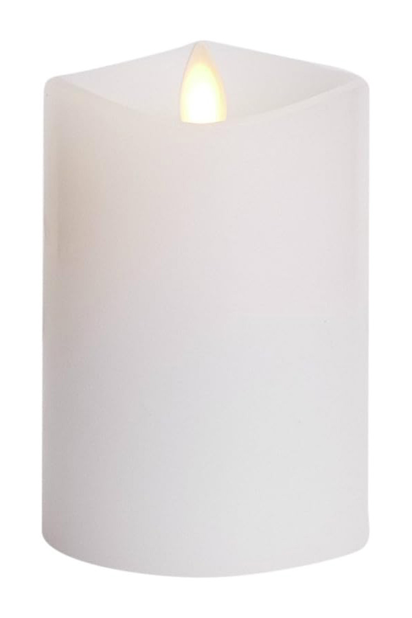 Luminara 3 x 4 White Flameless 360 Top Pillar Candle - Remote Ready