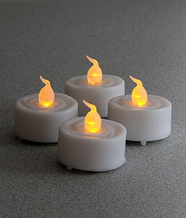 Tea Lights With Automatic Timer Set Of 4