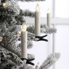 Remote Control 3.5 Inch Clip On Christmas Tree Taper Candle Battery Operated Set of 10