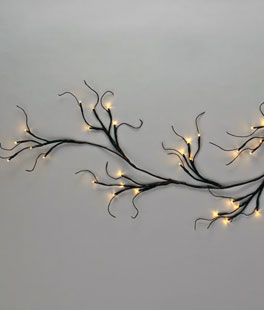 Battery Operated Lighted Garland - 6 Feet 60 Warm White LED'S  - Timer