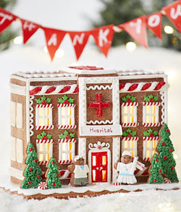 Lighted Gingerbread Hospital - 10 Inch - Healthcare Heroes Collection