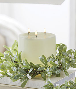 Mistletoe Wreath - 16 Inch Candle Ring