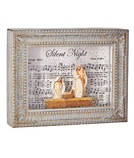 Holy Family Musical Lighted Water Picture Frame - USB Cord Included