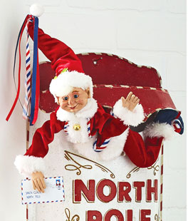 16 Inch Posable Elf With Letter To Santa