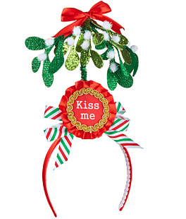 Kiss Me Under The Mistletoe Headband - 13 Inch