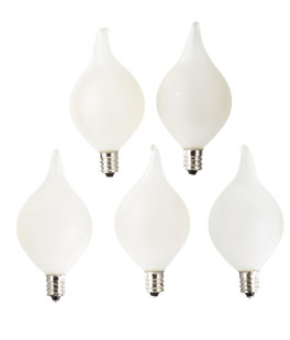 Box of 5 Kismet String Light Replacement Bulbs - Matte White