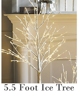 5.5 Foot Lighted White Ice Tree - 168 Warm White LED Lights - From RAZ - New 2024