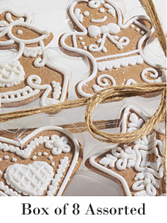 Gingerbread Cookie Ornaments Box of 8 Assorted - NEW 2024