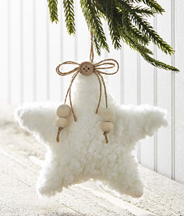 Sherpa Star Ornament 6" New for 2024
