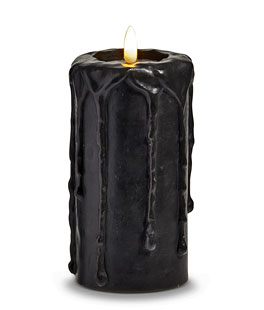 6" Black Drip LED Candle - Remote Ready NEW 2024