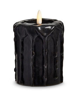 4" Black Drip LED Candle - Remote Ready NEW 2024