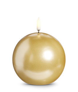 Uyuni 4 X 4 Inch Gold Round Candle - Remote Ready