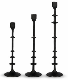 Black Iron Candle Sticks - Set of 3 From RAZ New 2025