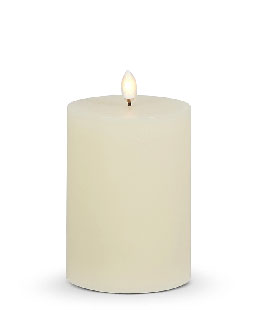 3.5 x 5 Inch Ivory Pillar Candle - Luminesce Flameless Candle Collection