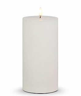 3.5 x 7 Inch White Pillar Candle - Luminesce Flameless Candle Collection