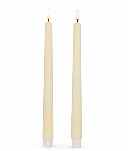 10 Inch Ivory Taper Candles Set of 2  - Luminesce Flameless Candle Collection