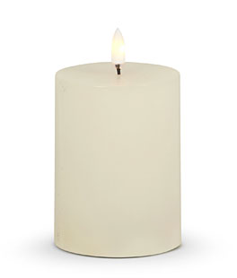 3 x 4 Inch Ivory Pillar Candle - Luminesce Flameless Candle Collection