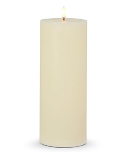 3.5 x 9 Inch Ivory Pillar Candle - Luminesce Flameless Candle Collection