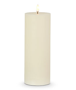 3 x 8 Inch Ivory Pillar Candle - Luminesce Flameless Candle Collection