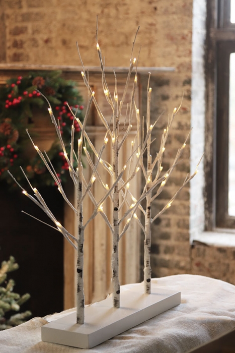Extra Large Indoor/Outdoor Birch Tree with 750 Warm White Lights - Brown