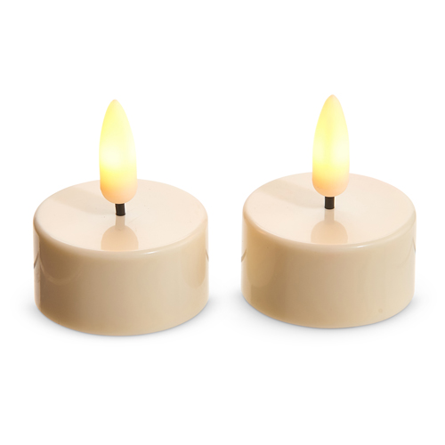 1.5 x 2 Inch Tealight Candle IVORY - Remote Ready - Set Of 2