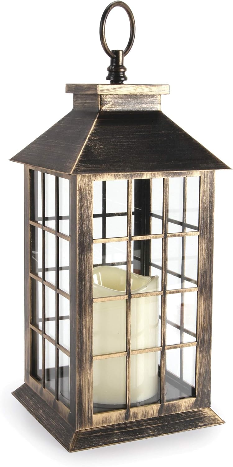 Battery Operated Mission Lantern - 13 Inch with Timer