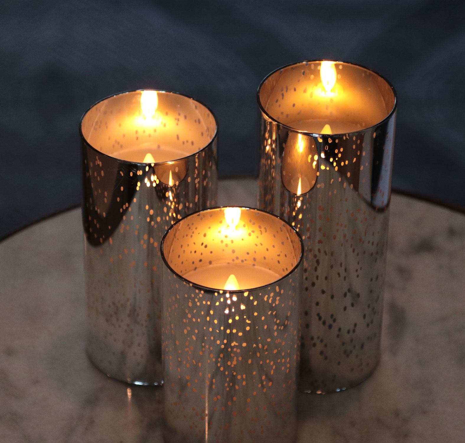 Silver Mercury Glass Votives