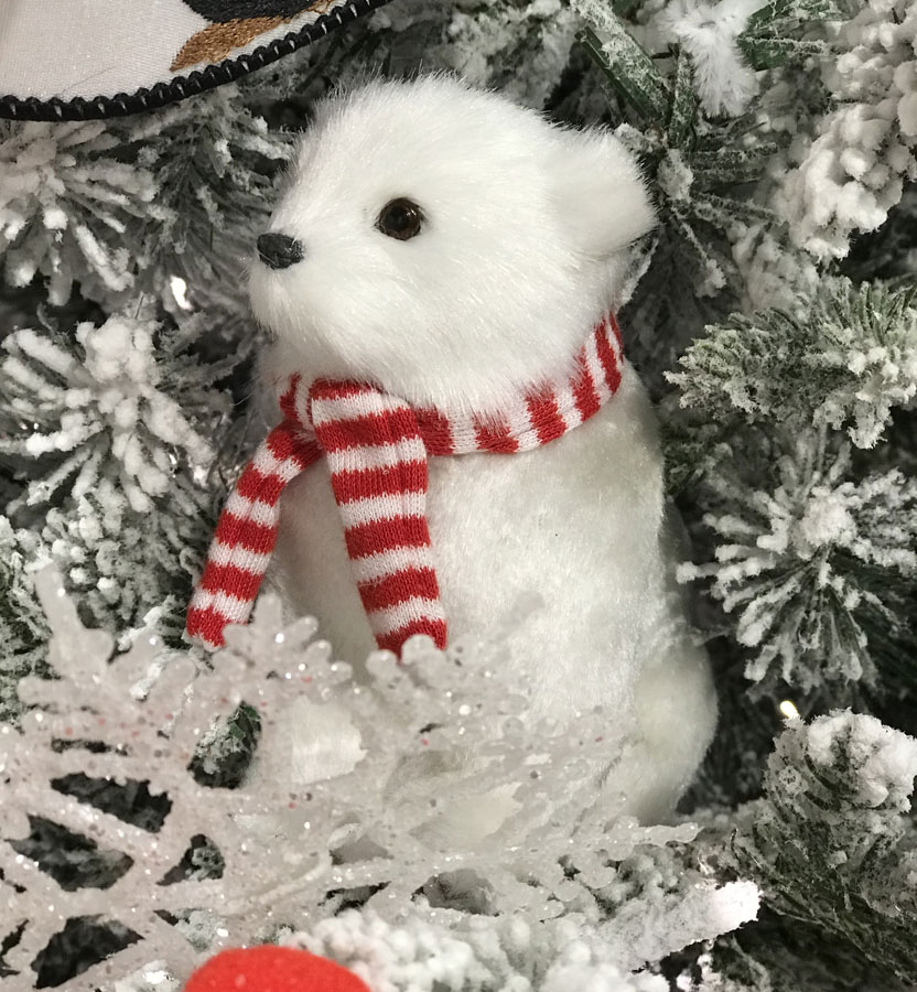 Accents, 2 Polar Bear Christmas Bear Candles