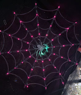 Spider Web With Glowing Spider 21.5 Inch  Indoor-Outdoor