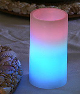 Color Changing 4 Inch White LED Candle - Unscented