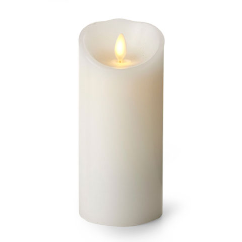 Luminara 3 x 6 White Flameless Pillar Candle - Remote Ready