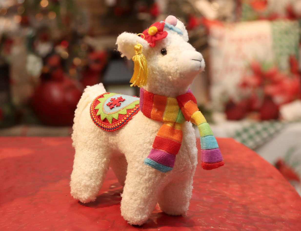 colorful llama plush