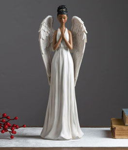 Angel Praying Figurine - 14 Inch Tall Resin