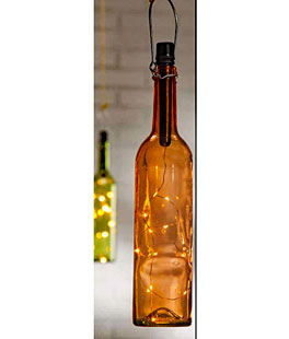 Wine Bottle String Light Battery Operated - 12 Warm White LED's