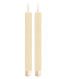 Fia Wick 9.5"  Ivory Taper Candle Set of 2 - Remote Ready