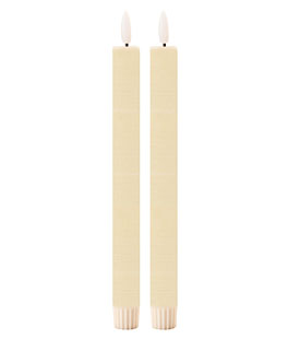 Fia Wick 11"  Ivory Taper Candle Set of 2 - Remote Ready