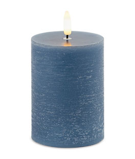 Blue Fia Wick 4" Flameless Candle - Remote Ready