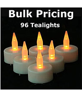 Bulk Tealights 96 Pcs with Batteries