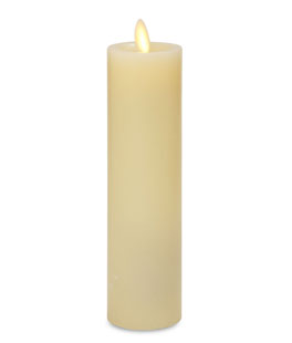 Luminara 2 X 8 Inch Ivory Wax Moving Flame Pillar Candle
