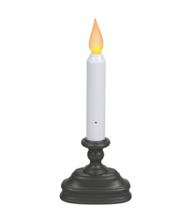 Dual Amber / Warm White LED Window Candle - Aged Bronze