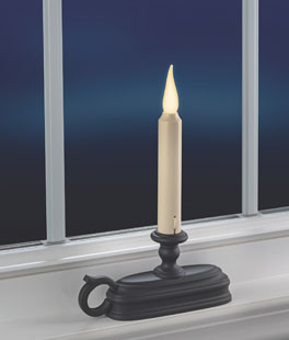 Warm White Window Candle - Aged Bronze Finish