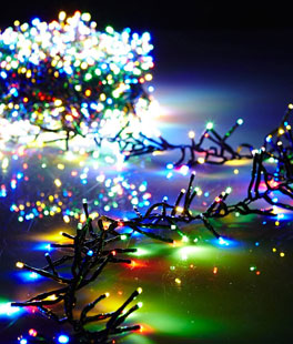 19.6 Foot Christmas Cluster Lights with 600 Multi Color LED Garland Green Wire Remote Control RAZ