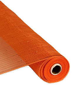 Deco Poly Mesh - Metallic Orange With Copper Foil 21 Inch Roll