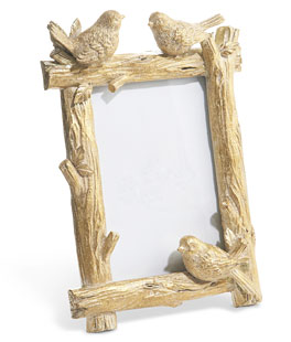 Gold Ornate Bird Picture Frame - 9 Inch 4x6 Photo - NEW 2024
