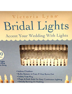 Bridal Lights with 100 Clear Bulbs and White Wire - Electric String Lights