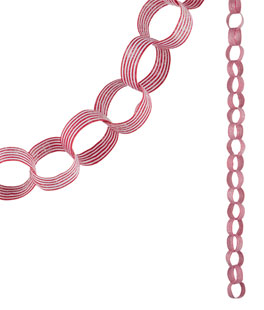 4 Foot Chain Garland - Red and White Striped NEW from RAZ